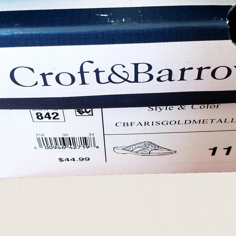 Croft&Barrow Faris Gold Metallic Sandals NWT - Picture 10 of 10
